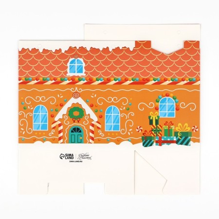 Gingerbread box for sweets, 10 x 18 x 14 cm, new year-9