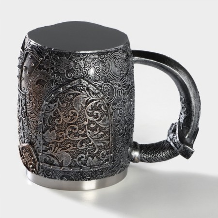 Stainless steel mug, 400 ml, silver color-2
