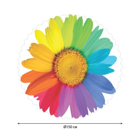 The tablecloth "Rainbow flower", round, Saten, d = 150 cm-1