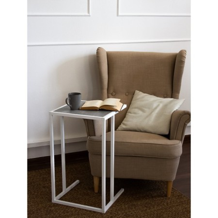 Table Mini, 400x400x650, White Muar/Metropolitan Gray-2