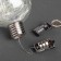 Set of Christmas tree balls "Tinsel color Warm Warm" 3 pcs., Battery, 5 LED, glow white glow