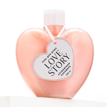 Shower gel Love Story, 430 ml, strawberry caramel, pure happiness-6