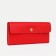 Women's wallet on the button, red color
