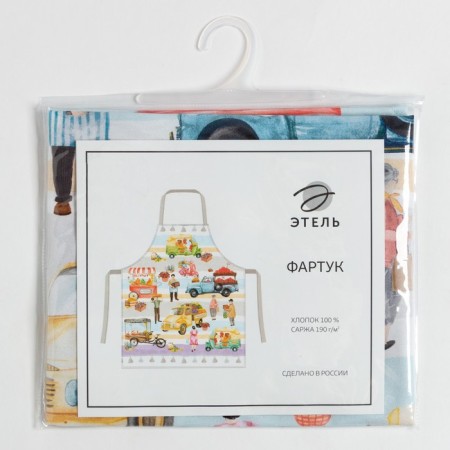 Apron Ethel Food Market 70x60 cm, 100% cotton, sarzha 190 g/m2-9