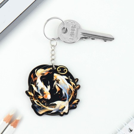 Key keychain wooden "fish", 4.5 x 6 cm-2