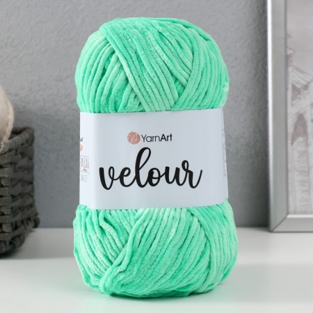Yarn "Velour" 100% micropoliester 170m/100g (861 yards green)-7