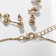 Set 2 objects: earrings, necklace "amazement" branch, white color in gold, 42 cm