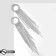 Hanging earrings with rhinestones "Waterfall" circuit circuit, white color in silver, 14.5 cm