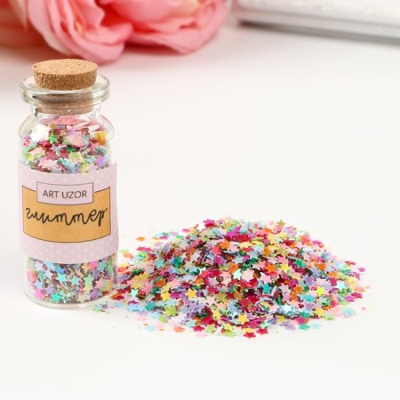 Glitter in the jar "Mix Star" rr 3 mm 6 g 5x2x2 cm