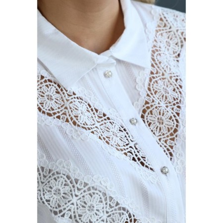 Female shirt, size 48, white color-1
