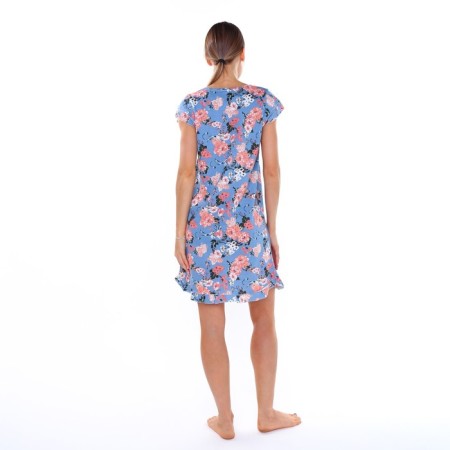 Night shirt female, the color is gray-blue, size 44-3