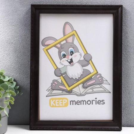 Photo frame plastic L-6 21x30 cm Wenge (plastic screen)