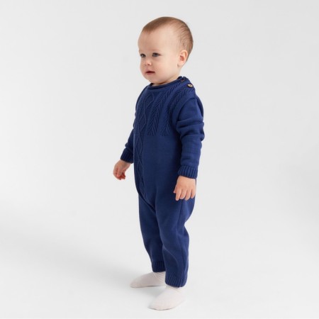 Combine Children's Knitted Minaku, height 56-62, blue color-5