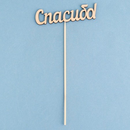 Topper "Thank you" 12x3 cm give beautifully-1