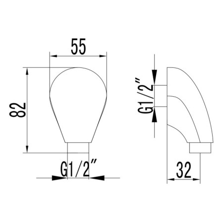 Shower hose connection Lemark LM4883B, 55 x 82 mm, bronze-1