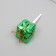 Decor for creativity plastic "Green Gift" 2.5x2.5 cm