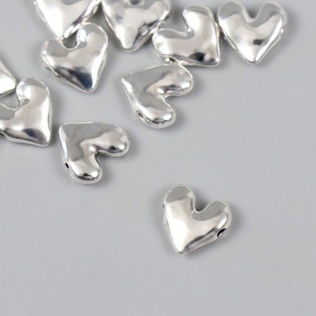 Busina for creativity Metal "heart" silver 1.1x1.1 cm