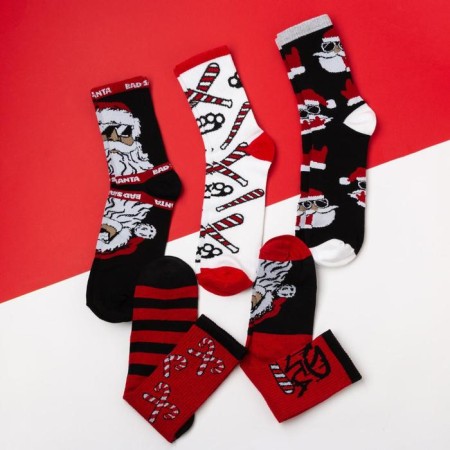 A set of New Year's male socks "Bad Santa" p. 41-44-1