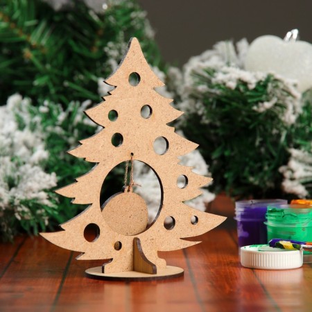 Souvenir "Christmas tree with a snowflake" on a stand-1