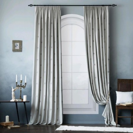 Set of curtains "Lilas", size 145 x 270 cm - 2 pcs, gray-1