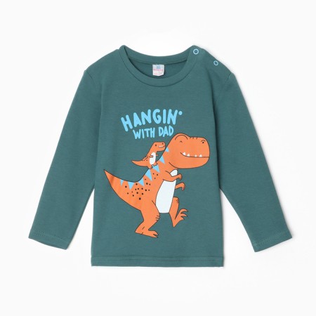 Longslit for a boy, emerald color, height 98 cm