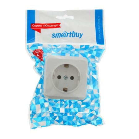 Smartbuy "Jupiter" socket, 16 a, single, open, with salary, white-2