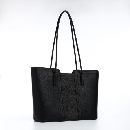 Bag Female Tout with zipper, black color-2