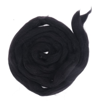 Fasting wool 100% thin wool 50g (02-black)-2