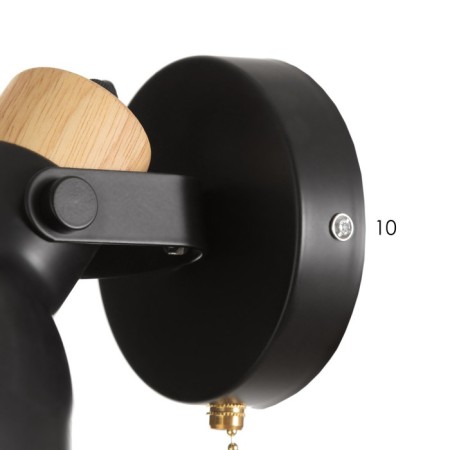 Bra "Ala" E27 40W black 14x23x11 cm-4