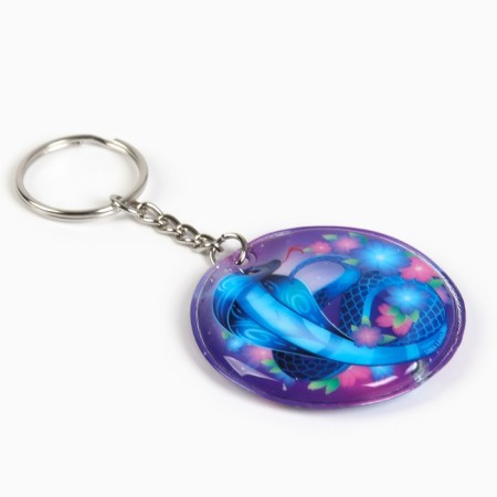 New Year's keychain with a flashlight for the keys "New Year: Snake" 5 x 10 cm-3