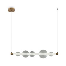 Подвесной светильник Freya FR5396PL-L11BS Glaze, 800х150х1650 мм, LED, 11х9Вт, 1000Лм, 3000К, цвет латунь