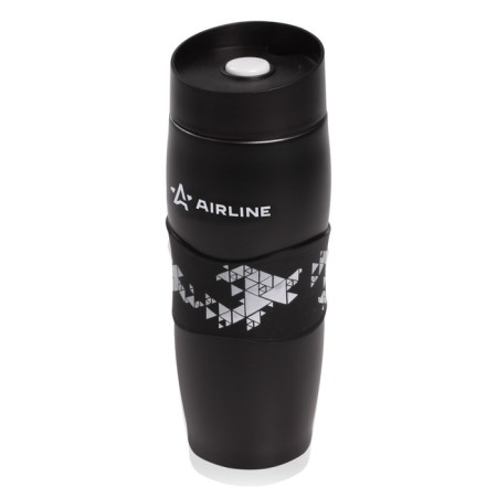 Thermal circle with AIRLINE valve, 380 ml, black-1