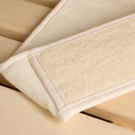 Lufa washcloth, ribbon with segments, with cotton, 70.5x8.4 cm-2