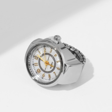 Ring "Time" watch circle, color silver-gold-1