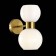 Wall lamp EVOLUCE. Sle1138-301-02. Thonet. 2x60 watts, e27, 15x29 cm, brass color