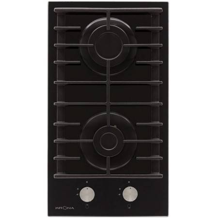 Krona Hagel 30 BL, gas, 2 burners, black, black