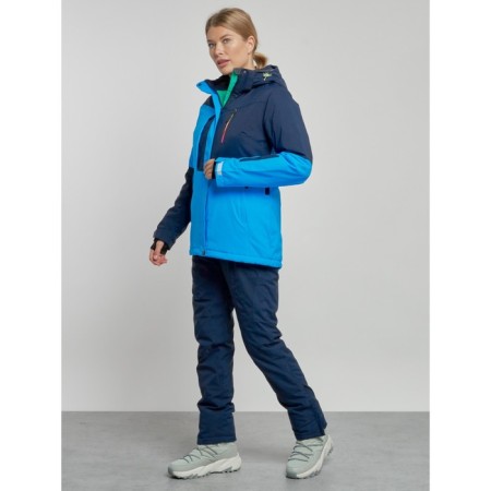 Ski costume female winter, size 42, blue color-2