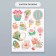 Stickers Paper "Heart" set 2 sheets 20x15 cm