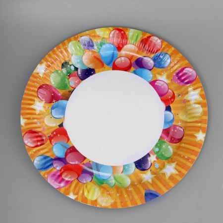 Paper "Balls" plate with lamination, 23 cm-1