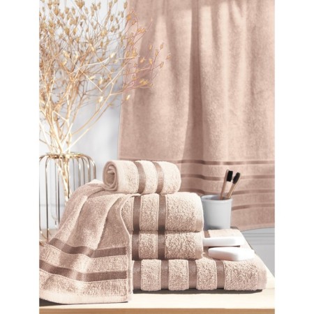 A set of terry towels MoonLight, size 30x50 cm, 50x90 cm, 70x140 cm, beige-8
