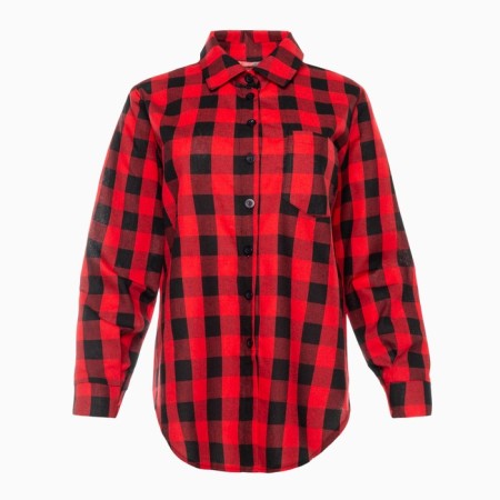 Women's shirt, red-black cage, size 58-7