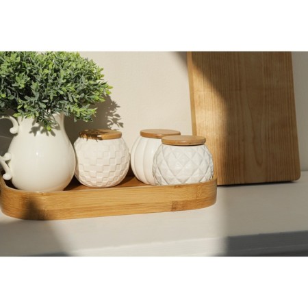 Tray with handles of the share Striata, 33 × 22 × 4.8 cm, bamboo-5