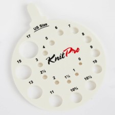 A ruler for determining the size of KnitPro spokes, round white 10991