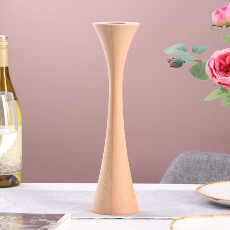 Candlestick, model No. 3, 9 x 34 cm, beech-1