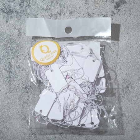 Price tag set 100 pcs., 2.5 × 1.5 cm, white color-2