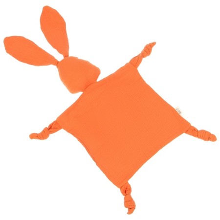 Toy - comfort "bunny", rattle, orange color, mum & baby-7