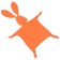 Toy - comfort "bunny", rattle, orange color, mum & baby