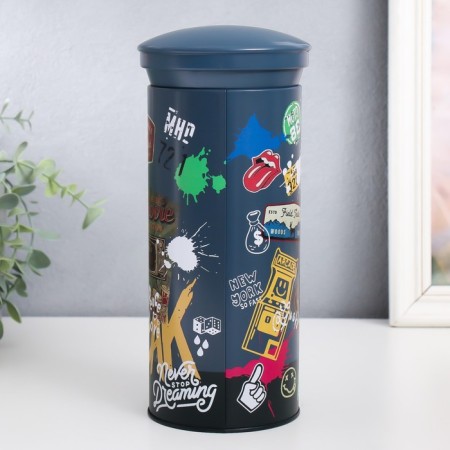 Piggy bank Metal "Postal Box. Style" MIX 11x11x20 cm-4