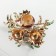 Brooch "Pomegranate", red-green color in gold