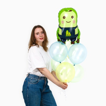 A set of balls "Avocado", latex, foil, 7 pcs.-2